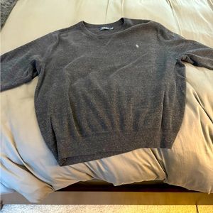 Medium weight, beautiful plush sweater by Ralph Lauren XXL, Dk Gray in color